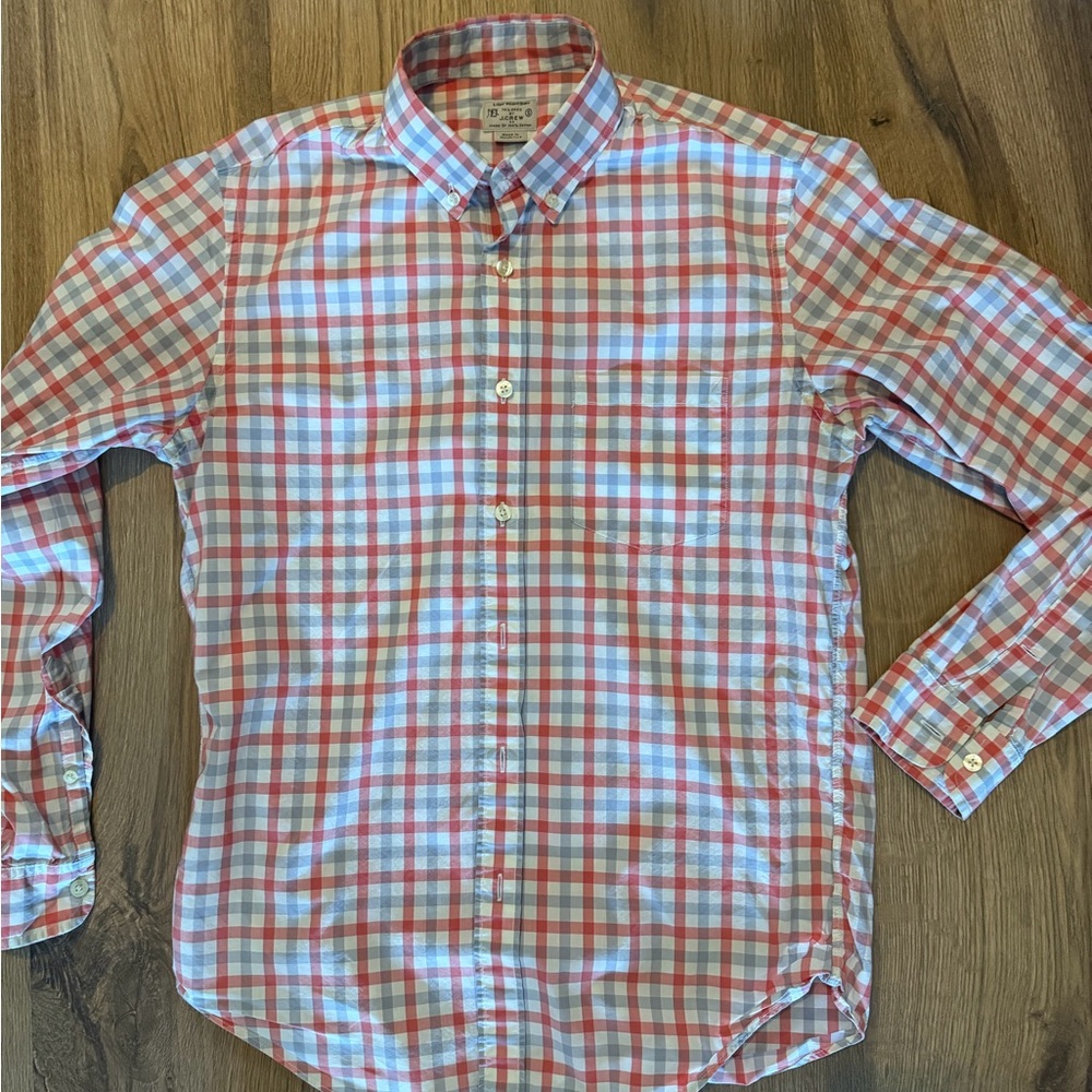 J. Crew Red and Blue Plaid Button-Down Shirt